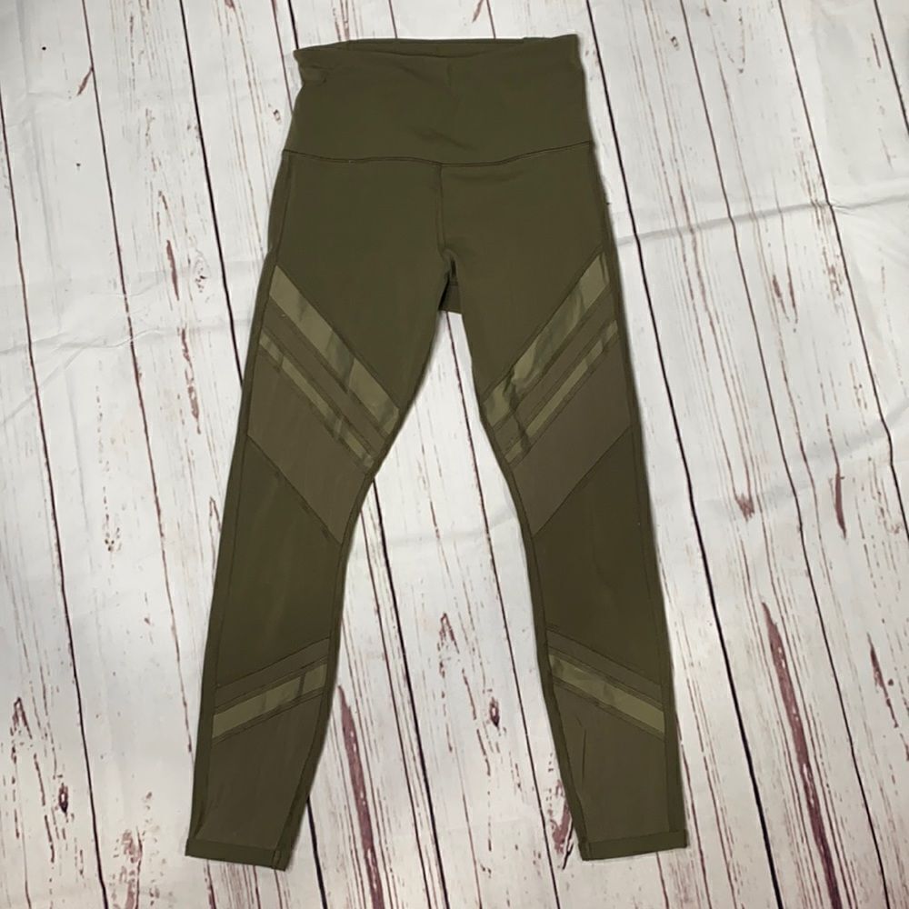 Lorna Jane Army Green Go Between Core A/B Tight - Green